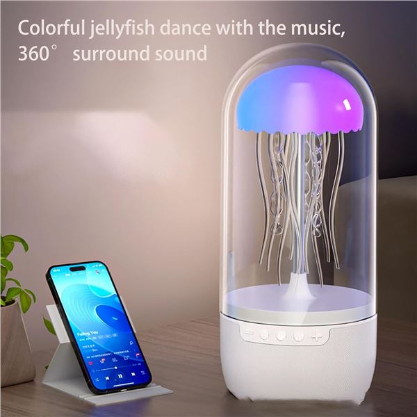 CREATIVE COLORFUL JELLYFISH LAMP BLUETOOTH SPEAKER