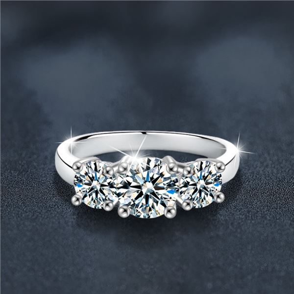 2 CT GRA CERTIFIED ROUND BRILLLIANT MOISSANITE 925S