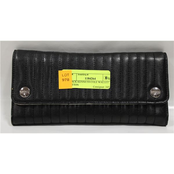 BLACK KENNETH COLE WALLET BUTTON