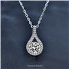 2CT GRA CERTIFIED ROUND BRILLIANT 925S NECKLACE