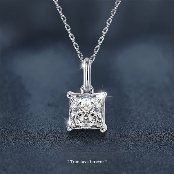 1CT GRA CERTIFIED ROUND BRILLIANT 925S NECKLACE