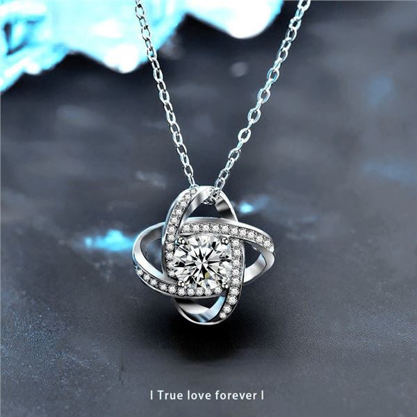 1CT GRA CERTIFIED ROUND BRILLIANT 925S NECKLACE