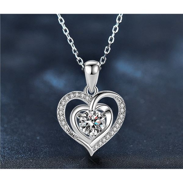 1CT GRA CERTIFIED ROUND BRILLIANT 925S NECKLACE