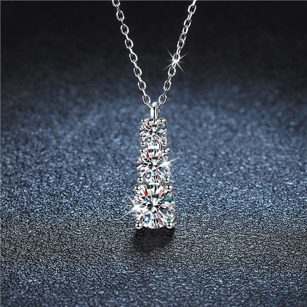 1.8CT GRA CERTIFIED ROUND BRILLIANT 925S NECKLACE