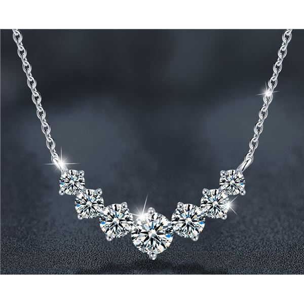 2.8 CT GRA CERTIFIED ROUND BRILLIANT 925S NECKLACE