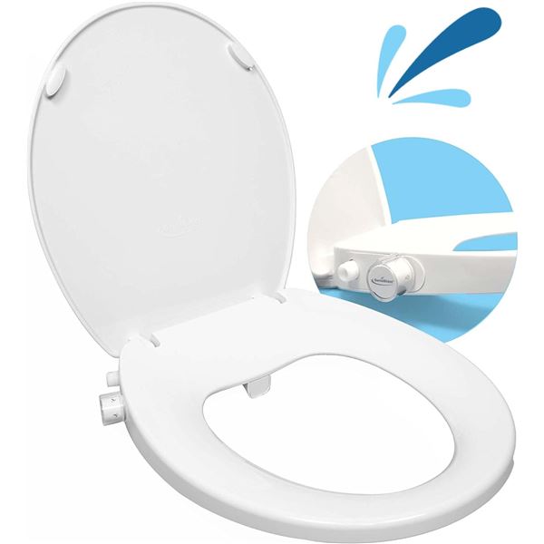 NEW REPACKED ELECTRONIC BIDET TOILET SEAT ROUND