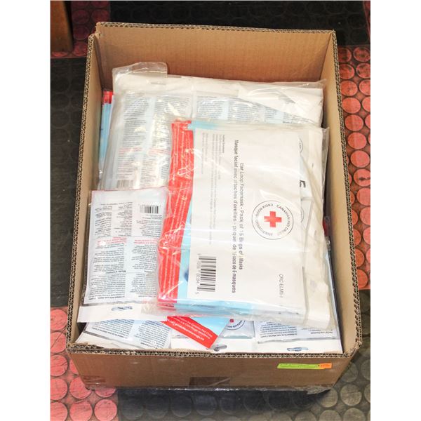 LARGE BOX OF CANADIAN RED CROSS EAR LOOP FACEMASKS