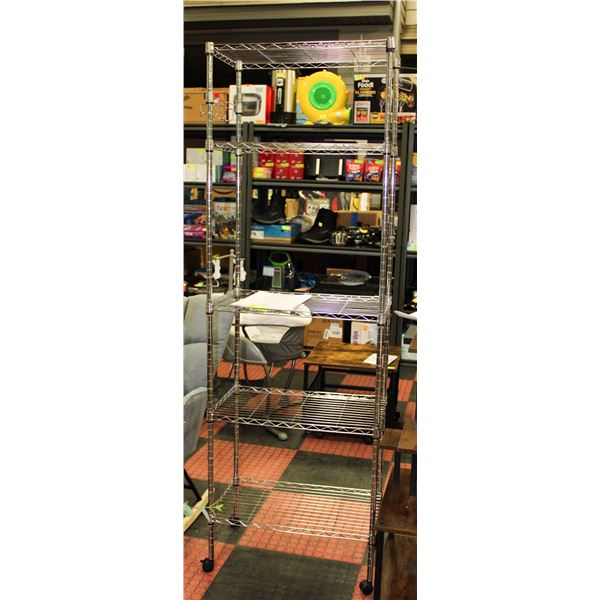 NEWLY ASSEMBLED ROLLING METRO RACK - KITCHEN