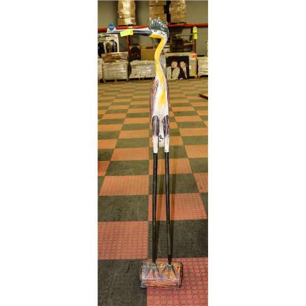 59.5" TALL WOODEN BIRD