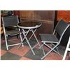 Image 1 : FOLDING PATIO SET TABLE 2 CHAIRS