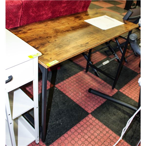 NEWLY ASSEMBLED VASSAGLE WOOD TONE OFFICE DESK