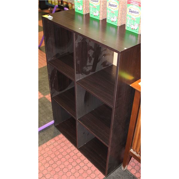 BLACK BOOKSHELF 6 SHELF 35" X12" X 23 1/2"