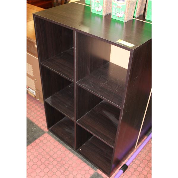 BLACK BOOKSHELF 6 SHELVES 35" X 12" X 23 1/2"