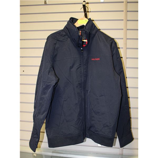 BLACK TOMMY HILFIGER WINDPROOF JACKET WITH