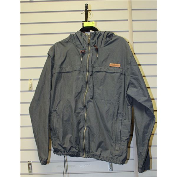 DARK GREY COLUMBIA ZIP-UP SPRING JACKET