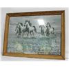 Image 1 : FRAMED 23" X 31" MIRRORED HORSE HERD GALLOPING