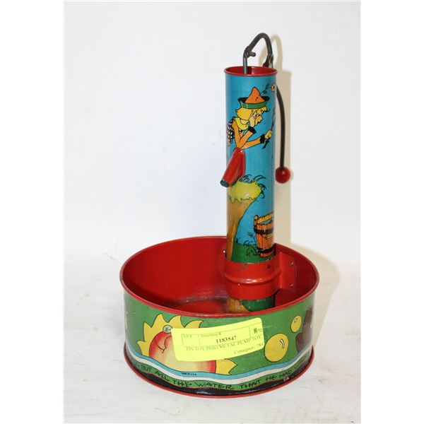 TIN TOY PHIO METAL PUMP TOY