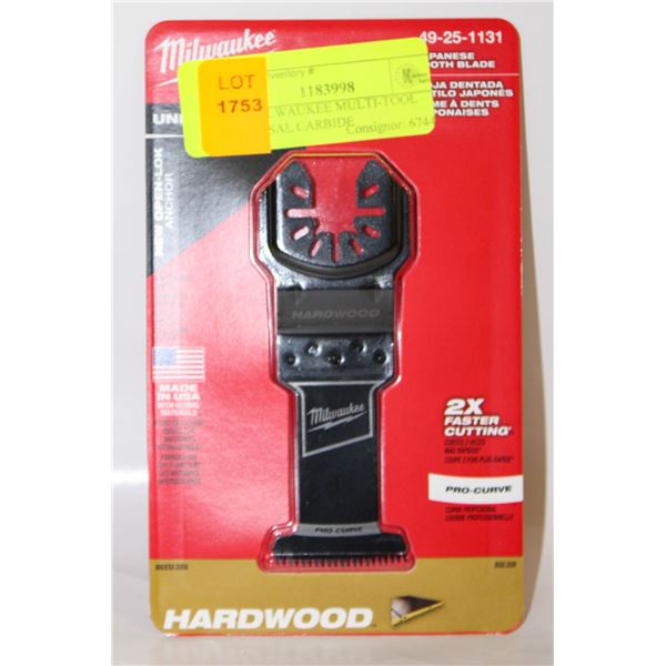 NEW MILWAUKEE MULTI-TOOL UNIVERSAL CARBIDE