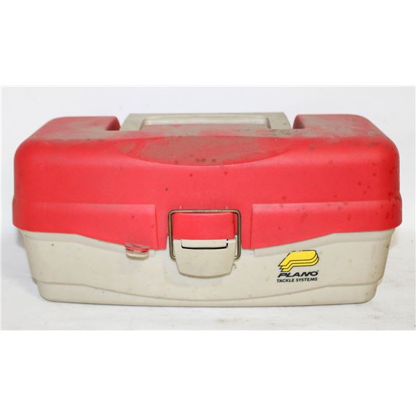 LITTLE RED TACKLE BOX WITH TACKLE