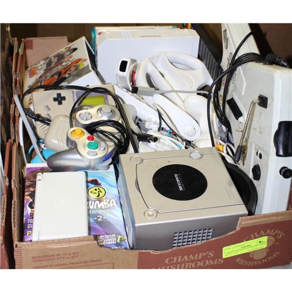 NINTENDO CONSOLE, GAME, & ACC LOT *NOT ALL CORDS-