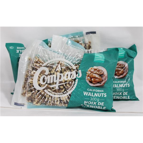 3 CALIFORNIA WALNUT PACKS 300 GRAM BAGS BB 6/24