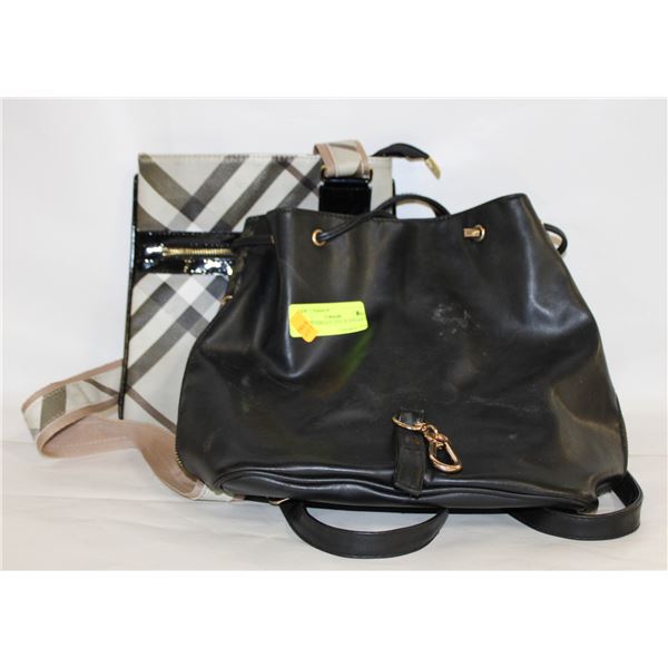 LADIES VERSACE AND BURBERRY BAGS