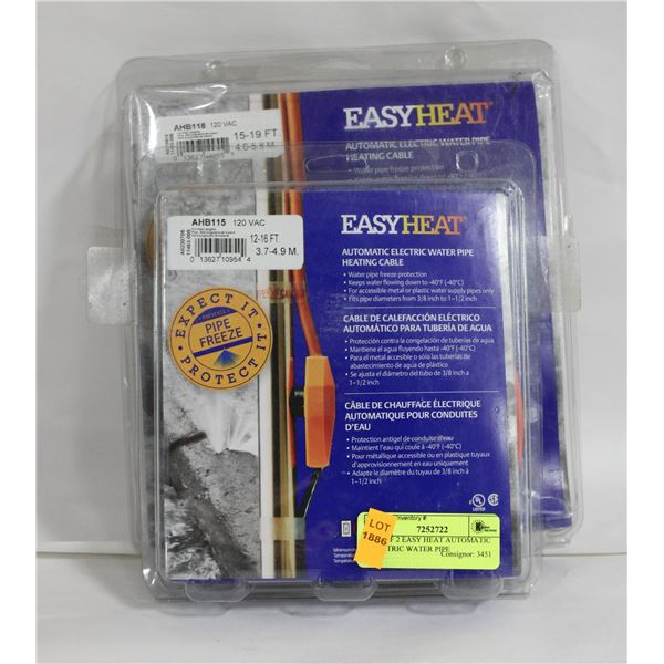 LOT OF 2 EASY HEAT AUTOMATIC ELECTRIC WATER PIPE
