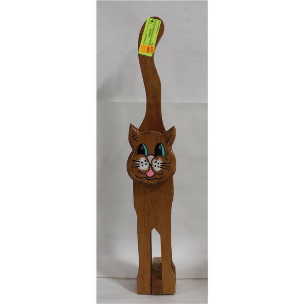 HANDMADE CAT WOODEN DOOR STOPPER