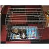 Image 1 : METAL PET CAGE H-21 W-14.5 L-25" W/BOWL & PEE PADS