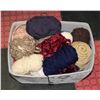 Image 1 : BASKET OF YARN, WOOL, ETC - ESTATE
