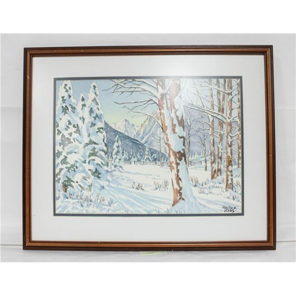 ESTATE WATERCOLOR SIGNED MAURICE JONES APPROX