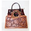 Image 1 : VINTAGE SNAKESKIN & RAWHIDE LEATHER TOOLED PURSE