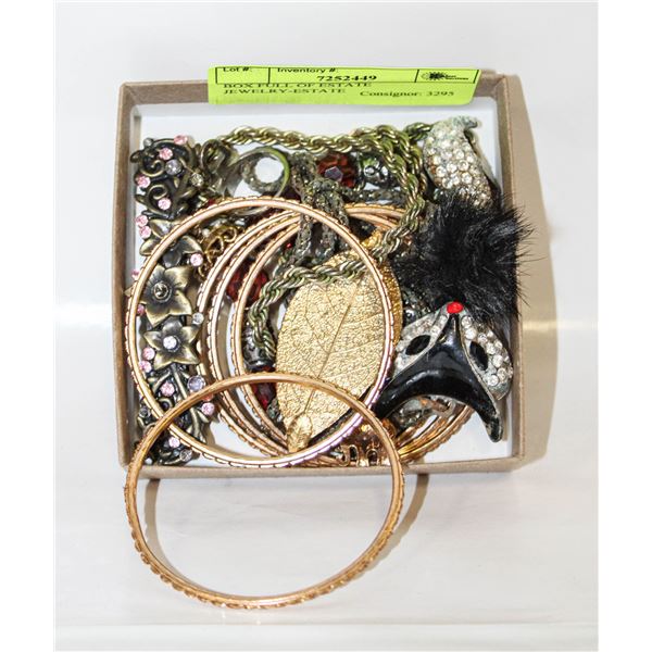 BOX FULL OF ESTATE JEWELRY-ESTATE