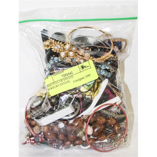 BAG FULL OF ESTATE JEWELRY-ESTATE