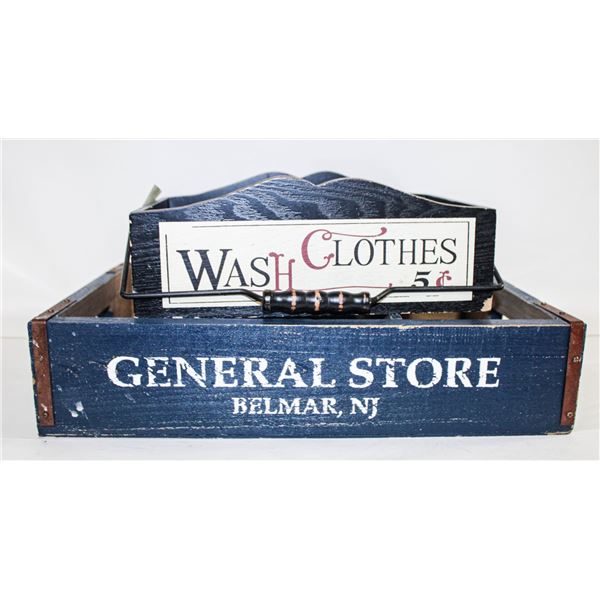 FARMHOUSE GENERAL STORE & WASHCLOTHS WOOD
