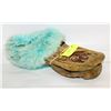 Image 1 : VINTAGE SIZE 8 NATIVE HIDE FUR TRIM MOCASSINS