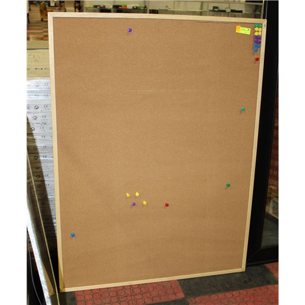 LARGE CORK BULLETIN BOARD 36" X 48"