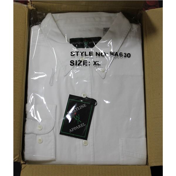 NEW MEN'S SHIRTS CASE OF 9 WHITE SIZE L