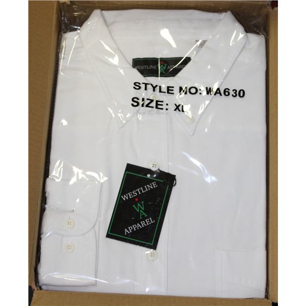 NEW MEN'S SHIRTS CASE OF 9 WHITE SIZE XL