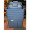Image 1 : 6 RUBBERMAID TOTES WITH LIDS