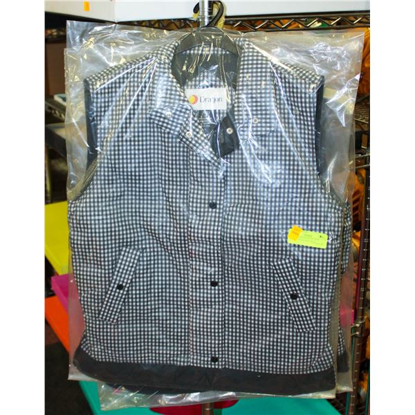 2 NEW DRAGON COLLECTION SMALL CHECKERED VEST