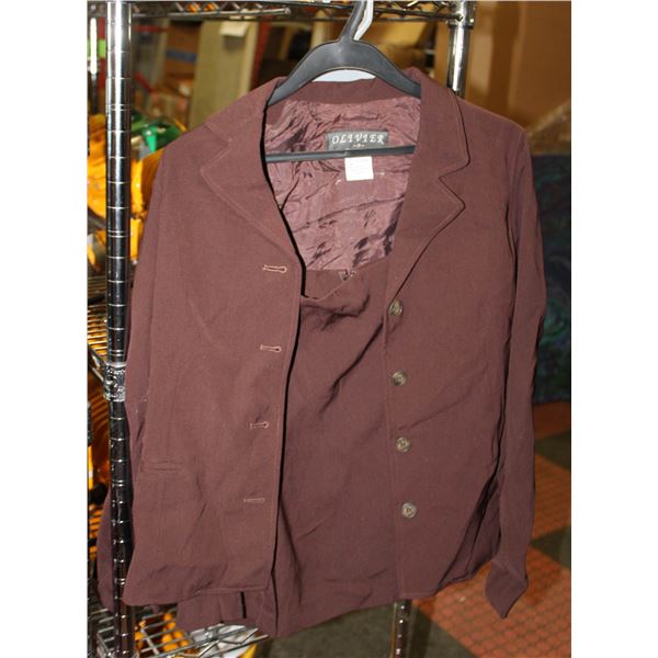 2 OLLIVLER WOMEN BROWN VESTS & SKIRT