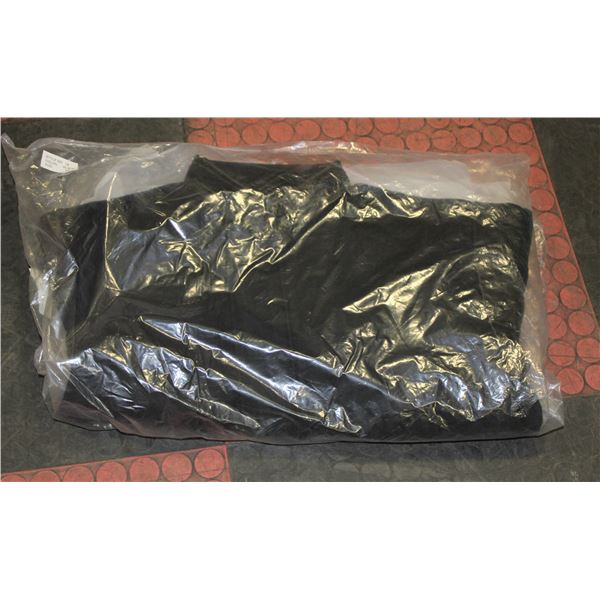 NEW B&W COLLECTION 50% NAVY/BRN LEATHER JACKET S