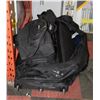 LARGE ROLLING BLACK DUFFLE BAG WITH DISPLAYS