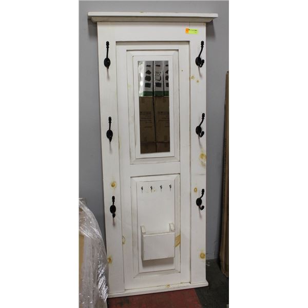 WALL HANGING ENTRANCE COAT RACK WITH MIRROR