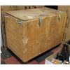 Image 1 : HEAVY DUTY ROLLING STORAGE BOX - SOLID WOOD,