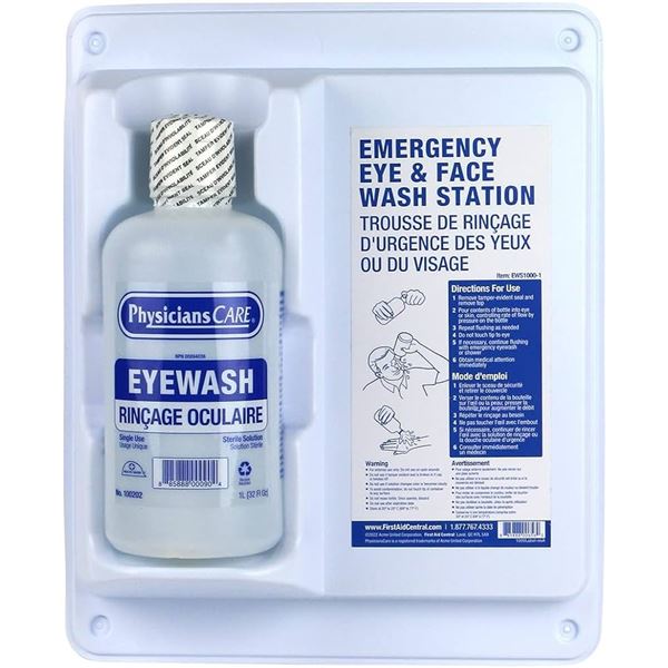 NEW EMERGENCY EYE & FACE WASH STATION EXP 7/2027