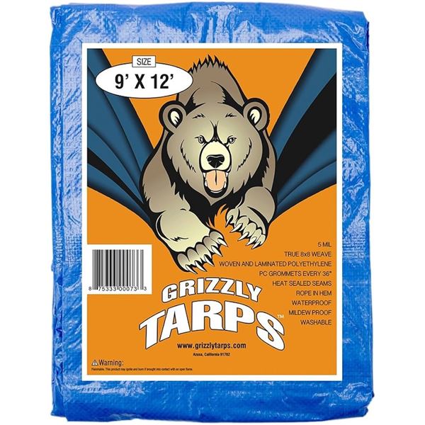 NEW 9' X 12' GRIZZLY TARPS