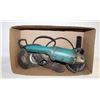 Image 1 : BOX WITH MAKITA GRINDER AND ASSORTMENT OF