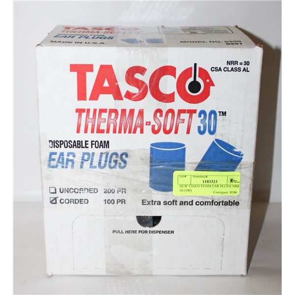 NEW TASCO FOAM EAR PLUGS NRR 30 (100)